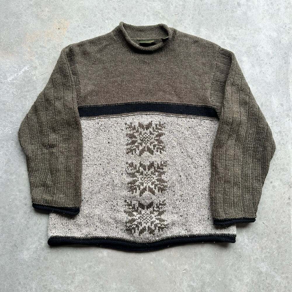 Timberland Handknit Wool Blend Crewneck Sweater - Picture 1 of 7